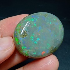 Ethiopian 68ct Crystal Opal Cabochon – Multicolor Fire w/ Natural Matrix picture