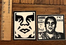 Set Obey Icon & Andre The Giant Has A Posse Org Vinyl Stickers Shepard Fairey picture