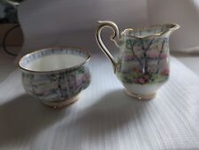 Vintage Royal Albert Porcelain / SILVER BIRCH / Mini CREAM & SUGAR Set  picture