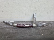 Vintage Case XX 5 Dot 1975 6347HP Stockman Knife  Redbone Handles  picture