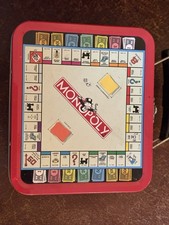 VINTAGE 1997 Hasbro Monopoly Game Metal Lunch Box 5 1/2 x 4 1/2” USED picture