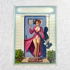 Vintage 1950s Pin Up Lithograph C. Moss 16.5