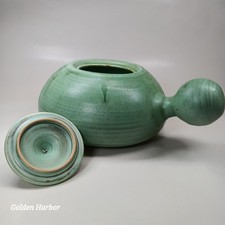 Mid Century Shearwater Art Pottery  ┆┆ Rare ┆┆ Vintage Hand Thrown Palm Bulb Pot picture