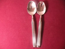 2 Teaspoons Hampton Silversmiths Monument Stainless Steel Flatware 6 3/4