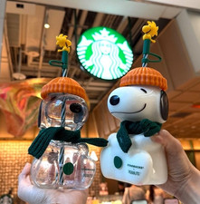NEW 2026  Special Edition Presale Starbucks x Peanuts Snoopy Glass Cup GIFT picture