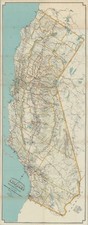 1917 Large CSAA 'Autombile Highway Map of California and Western Nevada' picture