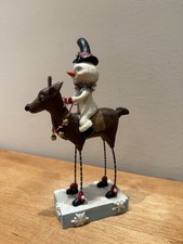 Janell Berryman's Pumpkinseeds Figurine “NORTH POLE OR BUST” Snowman & Reindeer picture