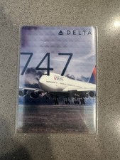 Delta Airlines 2016 Aircraft Trading Card #42 Boeing 747 RARE picture
