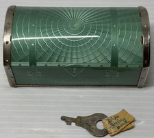 vtg  1930's Zell Products Coin Mini Treasure Bank. KEY LOCK picture