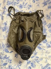 Vintage US Military M17A1 Gas Mask w/Hood, Carry Bag - Named picture