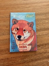 Retro Dogs Refrigerator Magnets - Shiba Inu Watercolor Vintage Art picture