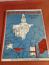 Vtg 1960s 70s Historic Vicksburg Mississippi coloring book art local artists ads picture