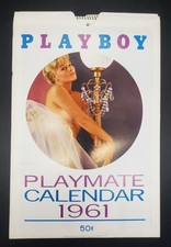 Vintage 1961 Playboy Playmate Wall Calendar with Original Sleeve Complete picture