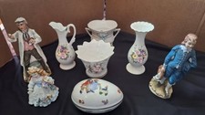 VINTAGE PORCELAIN LEFTON FIGURINE COLLECTION AND DECOR (LOT OF 8) picture