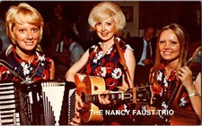 Vintage Postcard of The Nancy Faust Trio with Accordion and Guitar picture