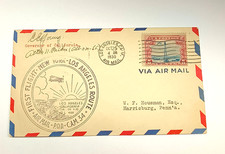 1930 NY/LA Rt First Flight CAM 34 w/CC Young Gov. & Alton Parker pilot autograph picture