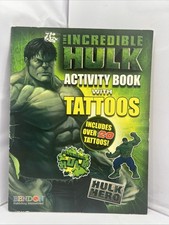 The Incredible Hulk Activity Book With Tattoos Paperback 2008 Hulk Hero UNUSED picture
