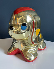 Vintage MCM Mid Century Ceramic Gold Robo Dog Art Figure 🤖🐶 picture