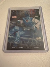 Topps 2026 Marvel Neon SSP Glow Up Iceman Black /10 Case Hit First on Print picture
