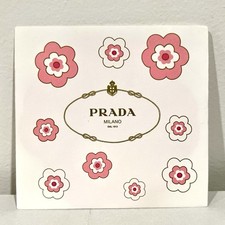 2 Prada Milano Pink Flower Postcards w/ Printed Prada Envelope 4.5”Collectible picture