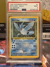 1999 Pokemon Fossil 1st ed. Articuno 2/62 Fossil Holo Rare WOTC Vintage PSA 9 picture