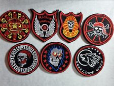 BIKER LOGO Hook and Loop sew on patch military AIRSOFT logo badge embroidered  picture