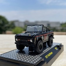 1:64 1971 Black Bronco Diecast Metal Alloy 4x4 Off-Road Truck Model picture