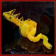 7.5 inch Handmade Giant Yellow Dragon Snake Tobacco Smoking Bowl Pipes picture