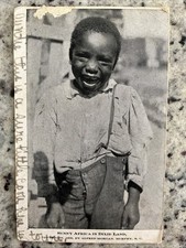1908 Black Americana African American Boy Smiles RPPC Sunny Africa In Dixie Land picture
