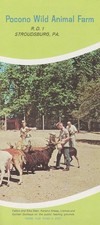 Pocono Wild Animal Farm Travel Brochure Stroudsburg PA Circa 1960's picture