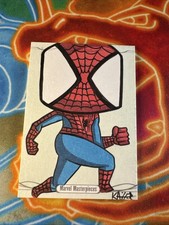 🔥🕸️2014 Marvel Masterpieces Spider-Man 1/1 Sketch Card Autographed 1 Of 1🔥🕸️ picture