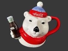 Coca-Cola Polar Bear Mascot Ceramic Holding Coke Teapot  (#440892)  1998 picture