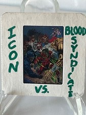 DC/MILESTONE COMICS ICON & BLOOD SYNDICATE RARE CELL ORIGINAL PRINT ART NEGATIVE picture