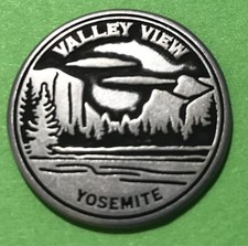 Vintage Yosemite Valley View Round Token picture