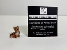 Hagen Renaker #A-113 2021 Baby Fox NOS Last of the Factory Stock  picture