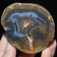Natural half Rough Chinese Agate crystal geode Achat Nodule Hebei 128g A091 picture