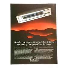 1980s Technics Computer-Drive Receiver Stereo Audio Print Ad Vintage TRUE picture