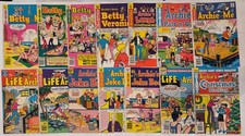 Archie Series Lot ☆14 VF VG Life With Archie, Betty And Me,Jokes 1972 Bronze Age picture