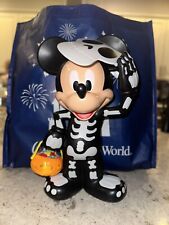 Disney Parks 2023 Halloween Glow In The Dark Popcorn Bucket Skeleton Mickey New picture