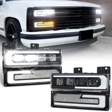 LED Headlight Assembly for 1988-1998 Chevy/Gmc Silverado Tahoe picture