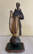 Antique  19th C Wooden Statue/Santos:  Saint Vincent Ferrer picture