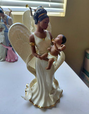 Lenox Malaika Guardian Angel of Love Porcelain Figurine Ivory Gold Brown picture