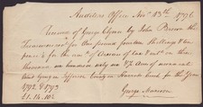 GEORGE MADISON - AUTOGRAPH DOCUMENT SIGNED 11/13/1796 picture