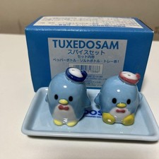 Sanrio Tuxedo sam Spice set(Pepper Bottle/Salt Bottle/ Tray) 1998 Sanrio Sanrio picture