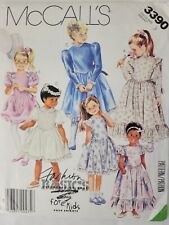 McCalls 3390 Sewing Pattern Girls Party Dress Attached Petticoat Size 3 Uncut picture