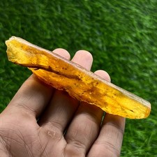 Natural Amber Rough with Tree Branch & Tiny Insects, 90 Ct, 94x26mm picture