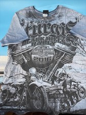 2016 Official Harley Davidson Sturgis Large Tshirt Full Front Graphic And Back picture
