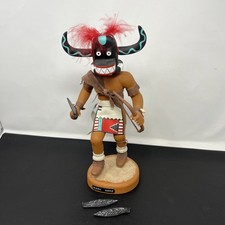 Vintage Native American Indian Kachina Black Ogre for parts repair flaws signed picture