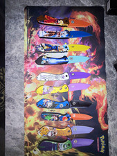 Lot of 9 Anime Character Folding Pocket Knives w/ Clip, Manual Liner Lock picture