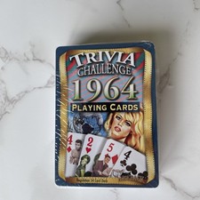 NEW Flickback 1964 Trivia Playing Cards/Includes Trivia Deck & plastic case picture